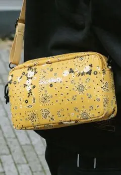 イエロー 花柄 サコッシュSubciety （サブサエティ）