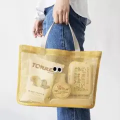 メッシュトートバッグ 鞄 プール レジャーバッグ ピクニック スケルトンバッグ
