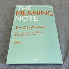 ミーニングノート　山田智恵　1日3つチャンスを書くと進む道が見えてくる