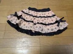 800円セール！　Pomona Kiss スカル柄フリルスカート　１００cm