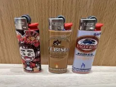 （オイル無し）ビールデザインライター風置き物3本セット