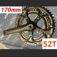 52T ブラック クランク　170mm アーム　TF 片側 自転車パーツ　部品