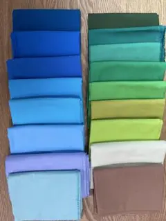 綿生地 無地 17色セット 110cm×40cm まとめ売り パッチワーク 布地