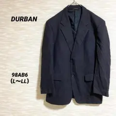 DURBAN テーラードジャケット【98AB6】ウール ビジネス 黒 0483