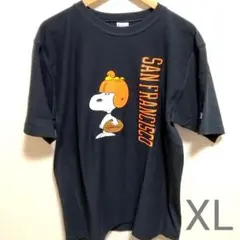 チャンピオン　XL　ショートスリーブ　Tシャツ　紺　リバースウィーブ　スヌーピー