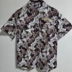 【ほぼ未使用・極美品】LEFLAH レフラー ボタニカル総柄 アロハ 半袖シャツ