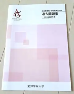 愛知学院大学　入学試験　過去問題集　2023年度　2024年度　総合型 推薦型