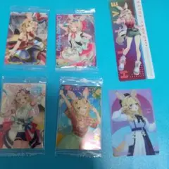ホロライブ　ウエハース　カード　しおり　まとめ売り　尾丸ポルカ　6種