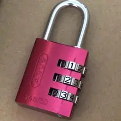 日本ロックサービス　ABUS　ナンバー可変式南京錠　レッド　30mmタイプ