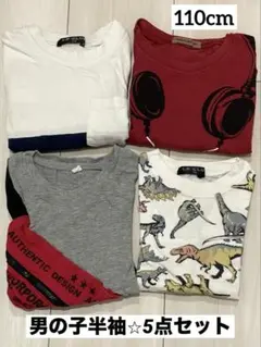 男の子⭐︎半袖夏服110cm 恐竜柄Tシャツ など5点セット　おすすめ