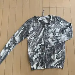 BEIGE ペイジ 迷彩ニット ビジュー グレー系 Sサイズ 薄手
