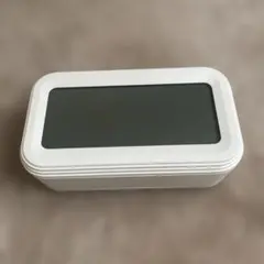 デジタル置時計 ホワイト スヌーズ機能付き