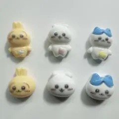 ちいかわ ハチワレ うさぎ デコレーションパーツ デコパーツ 6コセット