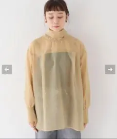 ◎一度着用 Spicku0026Span フロンタブルボウタイブラウス ブラウン系