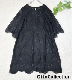 OttoCollection✴︎総レース　カットワークワンピース ブラック　4L