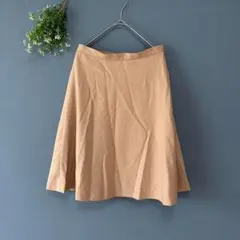 ★エムエフエディトリアル［M］上品清楚◎薄手さらりレーヨン混◎膝丈フレアスカート
