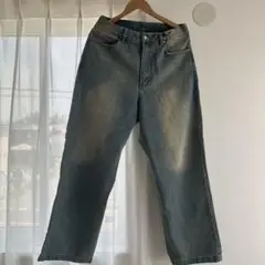 INHERLTライトブルー ストレートデニム 100%コットン