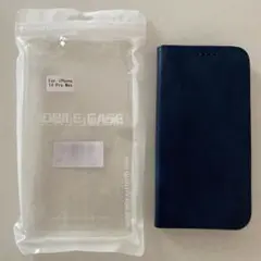 iPhone 14 Pro Max 手帳型ケース ネイビー