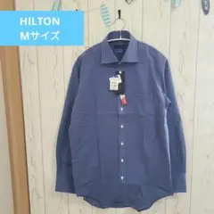 HILTON ワイシャツ Mサイズ ブルー系 メンズ