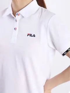 FILA ホワイト 半袖ポロシャツ Lサイズ