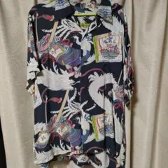 サンサーフ美品　 宝船 龍 兜 アロハシャツ サイズ