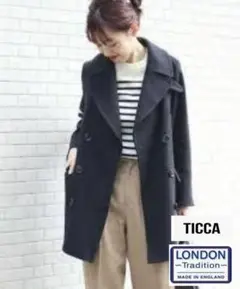 美品ticca×LODONTRADITIOGN Pコート7~9号size