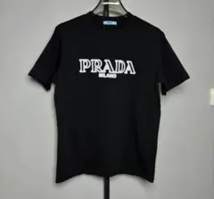 极美品 PRADA ロゴ入り 黒 Tシャツ