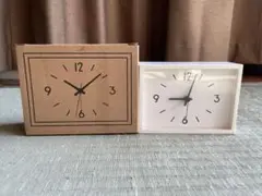 【訳あり】無印良品　駅の時計(アラーム/秒針作動なし)
