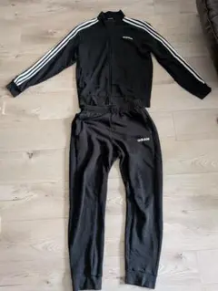 adidas ブラック ジャージ上下セット Lサイズ