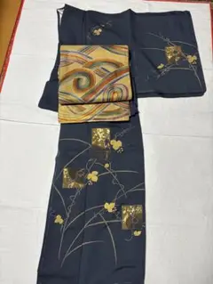 新品未使用　訪問着セット　お買得　袋帯付　秋の茶会　会食　パーティーへ