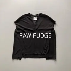 タグ付き RAW FUDGE Ｖネック フレンチスリーブ カットソー