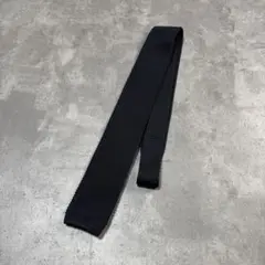 vintage basic design navy knit necktie