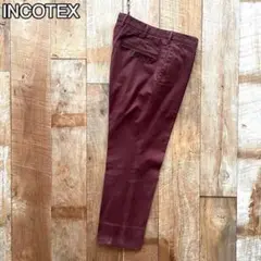 【美品】INCOTEX テーパード コットン スラックス パンツ 48