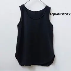 AQUAHISTORY　ノースリーブ　タンクトップ　L　ブラック　ゆったり