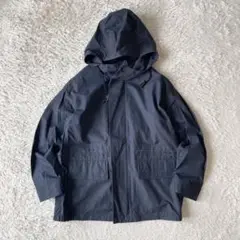 マーガレットハウエル 美品 フーデッドコットンジャケット 1 ネイビー