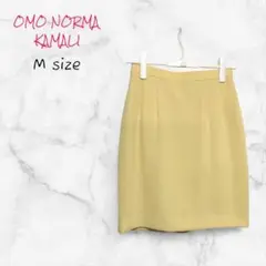 NORMA KAMALI ひざ丈スカート Mサイズ イエロー 送料無料 古着