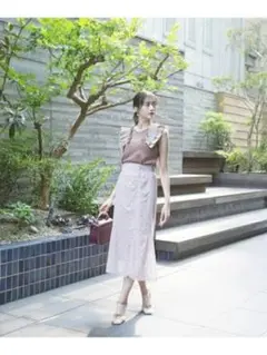 JILL by JILL STUART シャーリングフラワープリントスカート