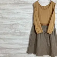 【 NATURAL BEAUTY BASIC 】ドッキングワンピース M 裏地付