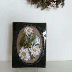 jie gantofta ジイガントフタ　陶板　風景　新緑　森　グリーン　睡蓮