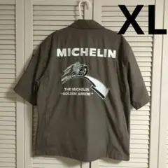 MICHELIN ミシュラン 半袖 ワークシャツ モスグレー メンズ LL