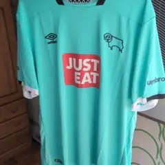 Umbro サッカーシャツ ターコイズ JUST EAT ダービーカウンティ