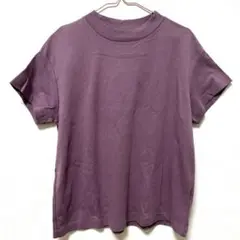 GU スムースクルーネックTシャツ Lサイズ　ラベンダー　紫