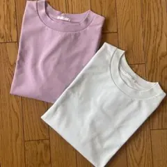 GU ドライワイドT 5分袖 クルーネック Tシャツ 2枚セット Mサイズ