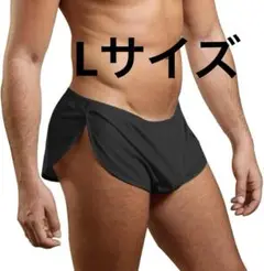 メンズ 下着インナー ボクサーブリーフ ビキニショーツ　Lサイズ ブラック