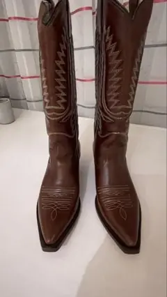 美品　トニーラマ　メキシコ　ソールお直し済　25.5 ウエスタンショートブーツ TONY LAMA トニーラマ ショートウエスタンブーツ レディース