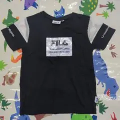 FILA 黒 Tシャツ メッシュ袖　130cm
