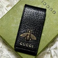 GUCCI マネークリップ レザー 蜂のモチーフ GUCCI レザー マネークリップ 蜂のモチーフ GUCCI(グッチ