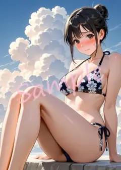 d560 高画質 A4 ポスター イラスト 美女 アニメ コスプレ