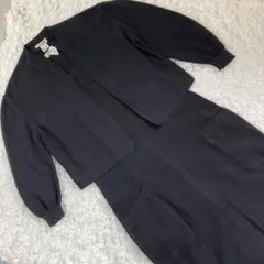 エルメス ワンピース カーディガン 鹿の子 セットアップ ブラック