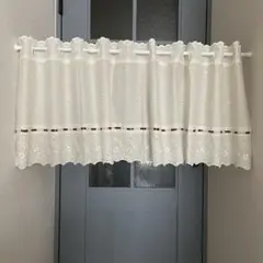 コーナン カフェカーテン ラパン アイボリー 幅150×丈45cm 2枚